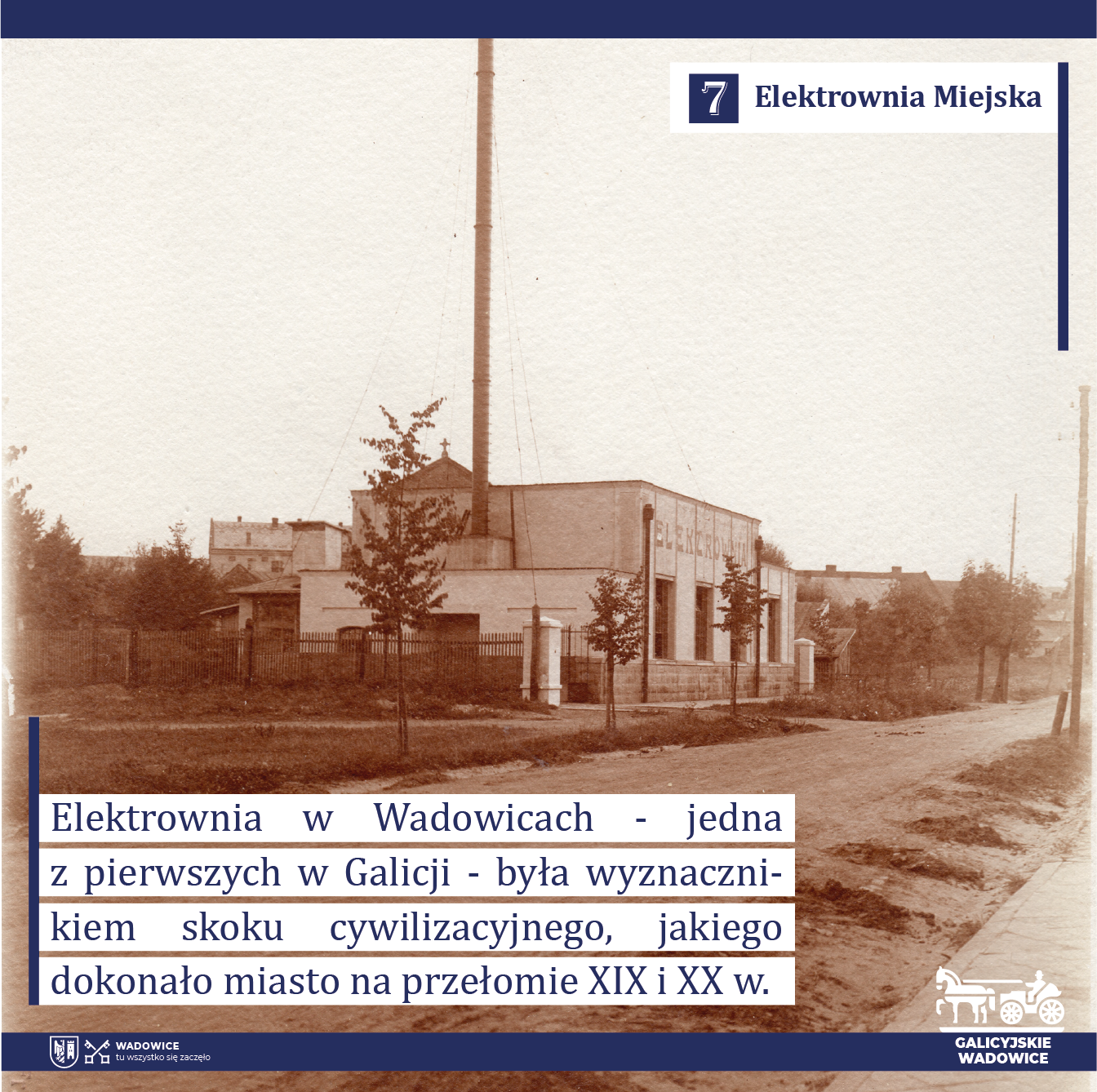 Grafika Elektrownia miejska w Wadowicach